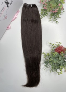 55 cm Indian Hair Extension Weft - Natural brown 02