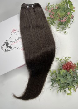 55 cm Indian Hair Extension Weft - Natural brown 02