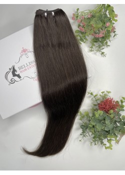 55см Индийска коса на треса - Натурално кестенява 02