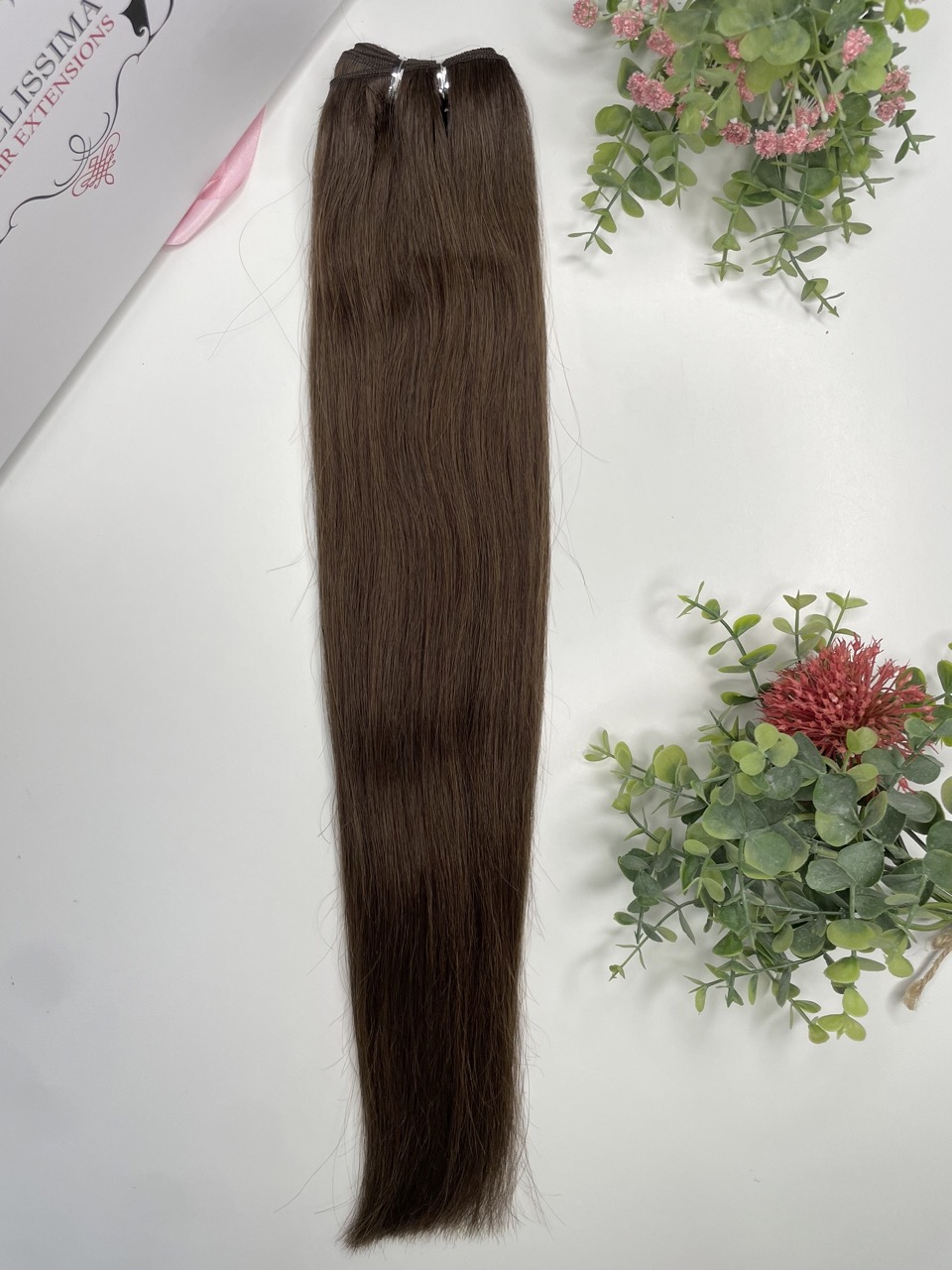 55 cm Indian Hair Extension Weft - Light brown #04