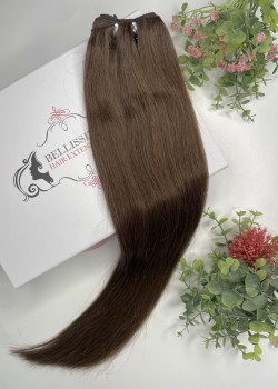 55 cm Indian Hair Extension Weft - Light brown #04