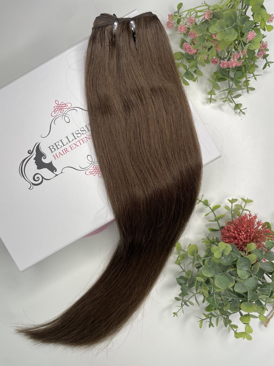 55 cm Indian Hair Extension Weft - Light brown #04