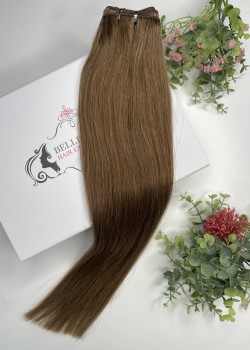55 cm Indian Hair Extension Weft - Light brown 06