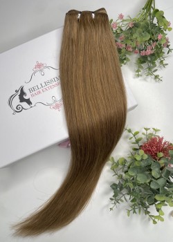 55 cm Indian Hair Extension Weft - Dark blonde 08