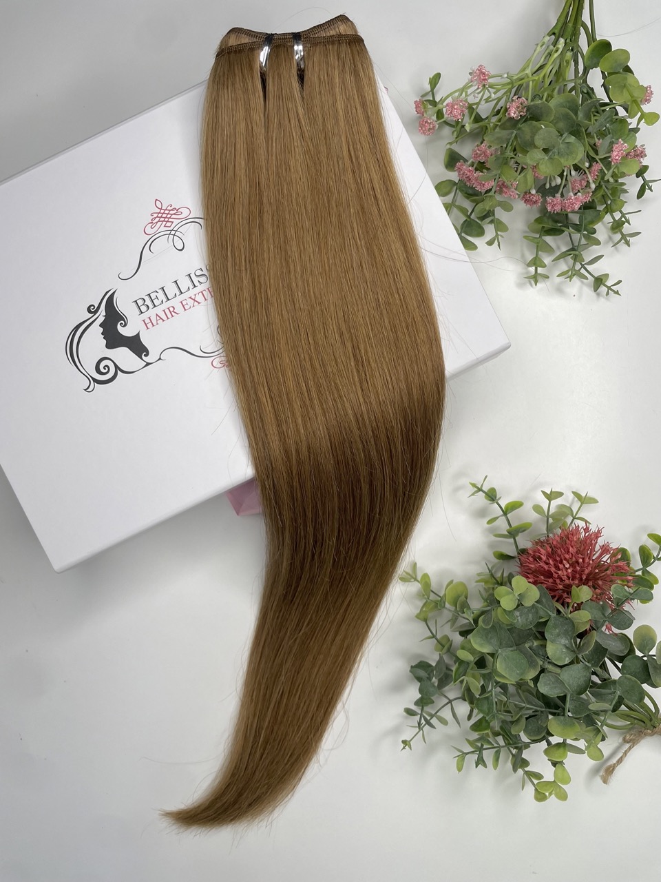 55 cm Indian Hair Extension Weft - Dark blonde #10