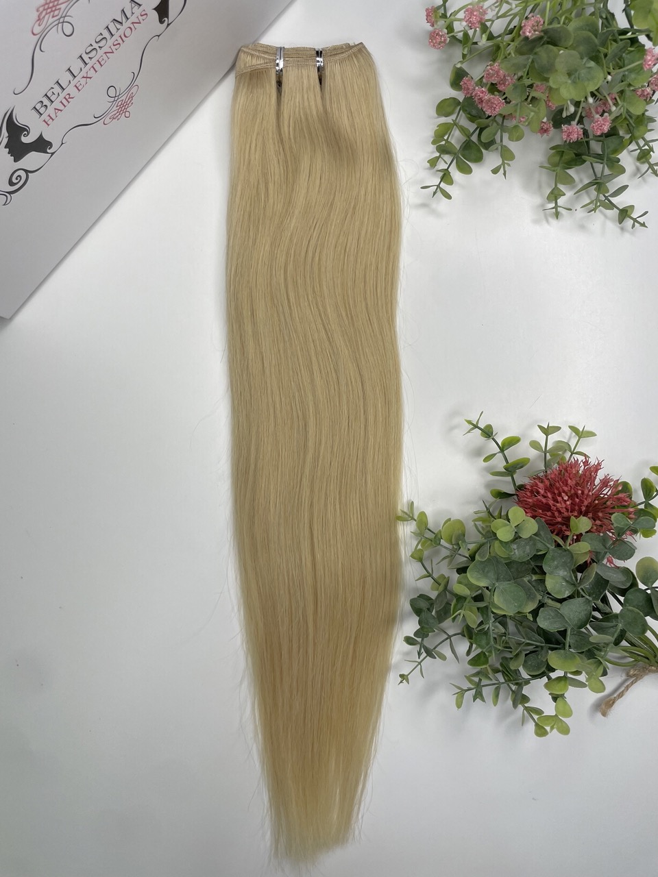 55 cm Indian Hair Extension Weft - Ash blonde 18