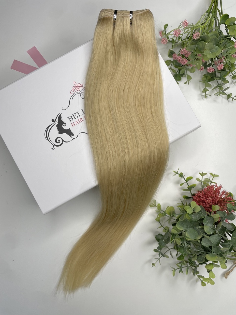 55 cm Indian Hair Extension Weft - Ash blonde 18