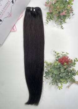 55 cm Indian Hair Extension Weft - Dark Chestnut 1A
