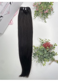55 cm Indian Hair Extension Weft - Dark Chestnut 1A