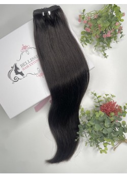 55 cm Indian Hair Extension Weft - Dark Chestnut 1A