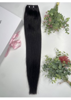 55 cm Indian Hair Extension Weft -dark chestnut 1b