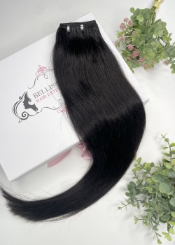 55 cm Indian Hair Extension Weft -dark chestnut 1b