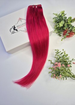 55 cm Indian hair weft – Pink