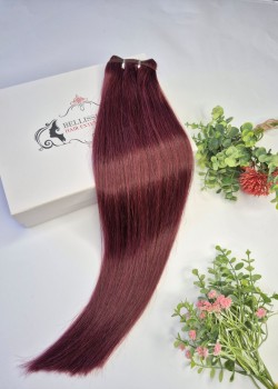 55 cm Indian Hair Extension Weft - Dark mahogany 99J