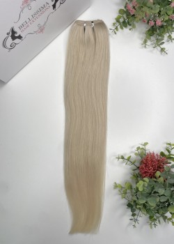 55 cm Indian Hair Extension Weft - Platinum blonde 60
