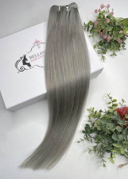 55 cm Indian Hair Extension Weft - Gray #97