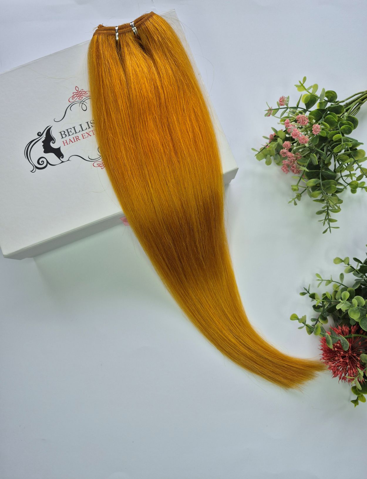 55 cm Indian hair weft – Orange