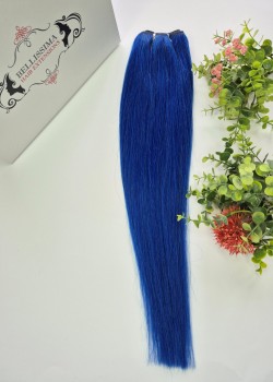 55 cm Indian hair weft – Blue