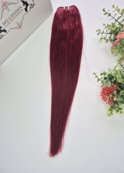 55 cm Indian Hair Extension Weft - Dark Red #98