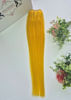55 cm Indian hair weft – Yellow