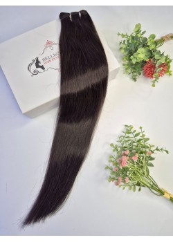 65 cm Indian Hair Extension Weft - Darkest chestnut #1b