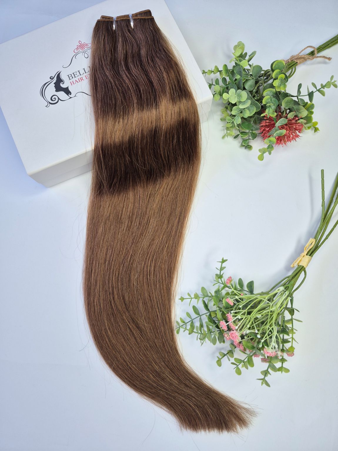 70 cm Indian hair weft – Light Chestnut 06