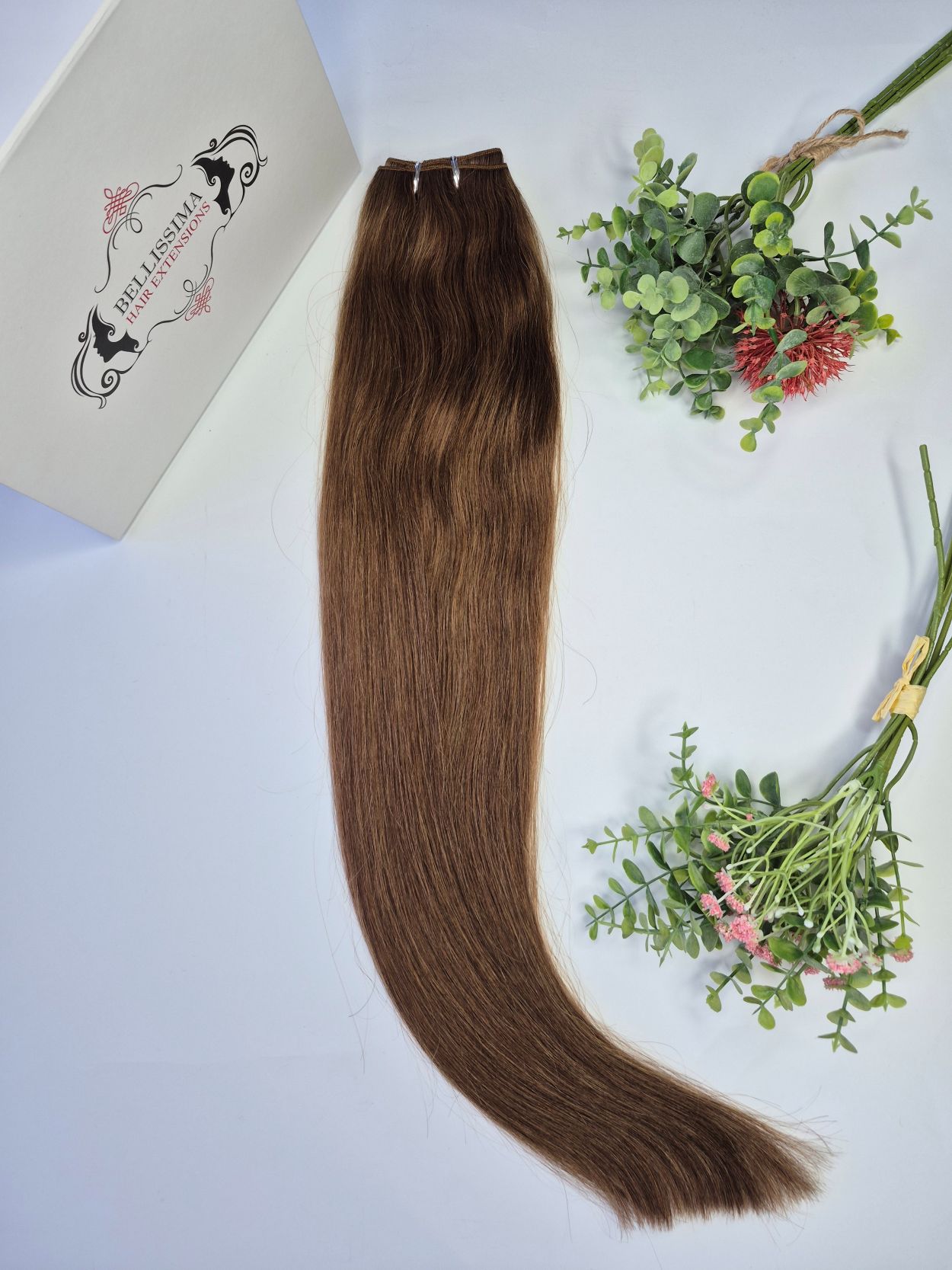 70 cm Indian hair weft – Light Chestnut 06