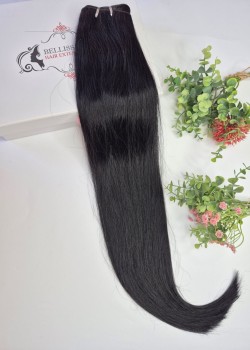 70см Индийска коса на треса - Черна 1