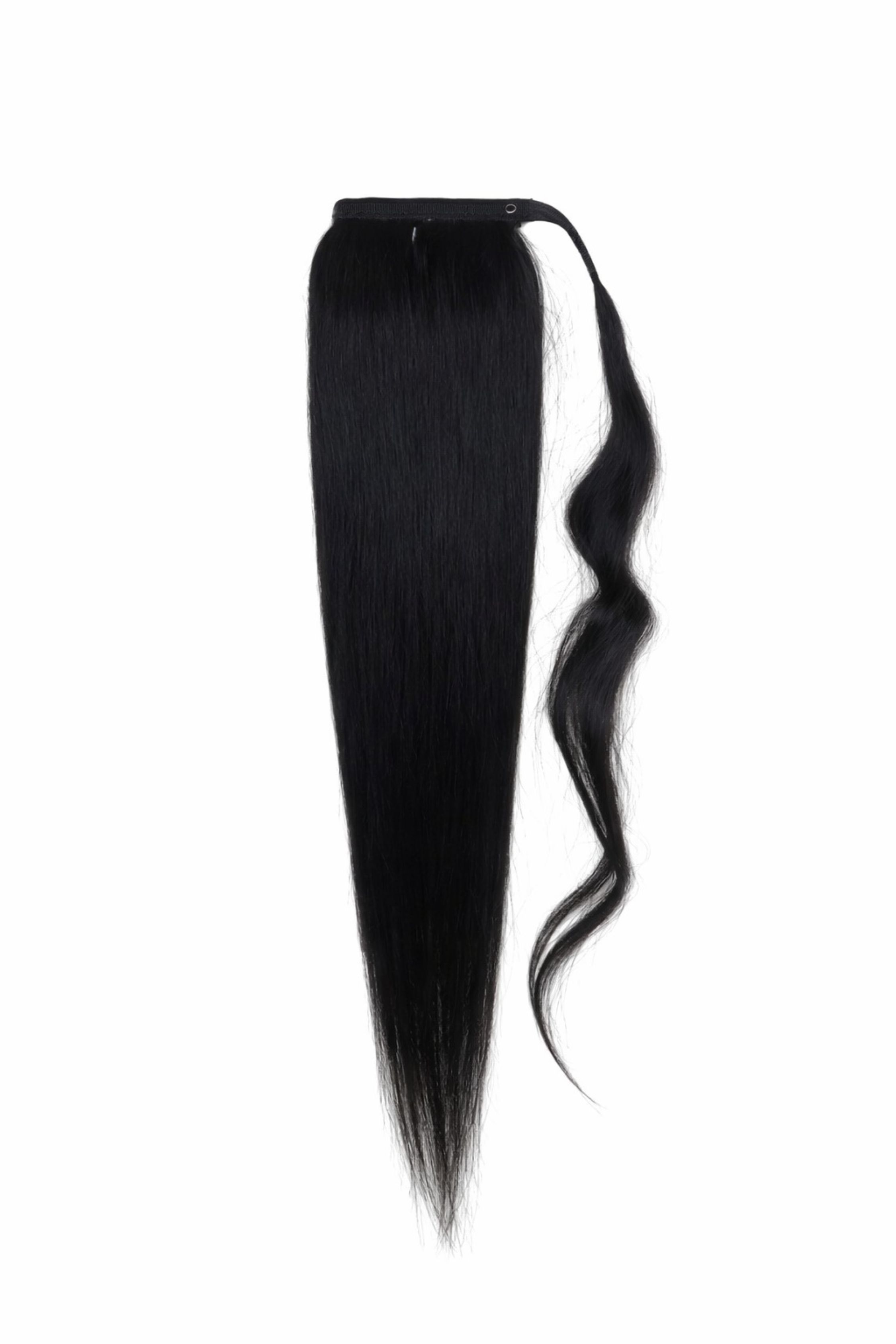 55 cm Indian hair ponytail – Black 1