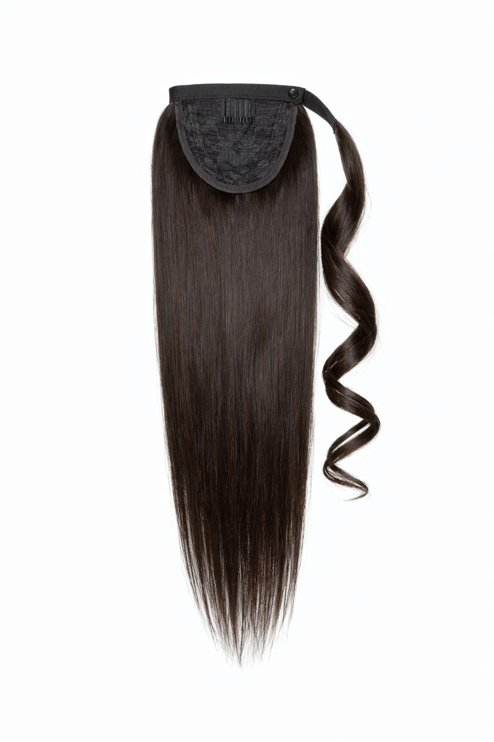 55 cm Indian hair ponytail – Natural Brown 02