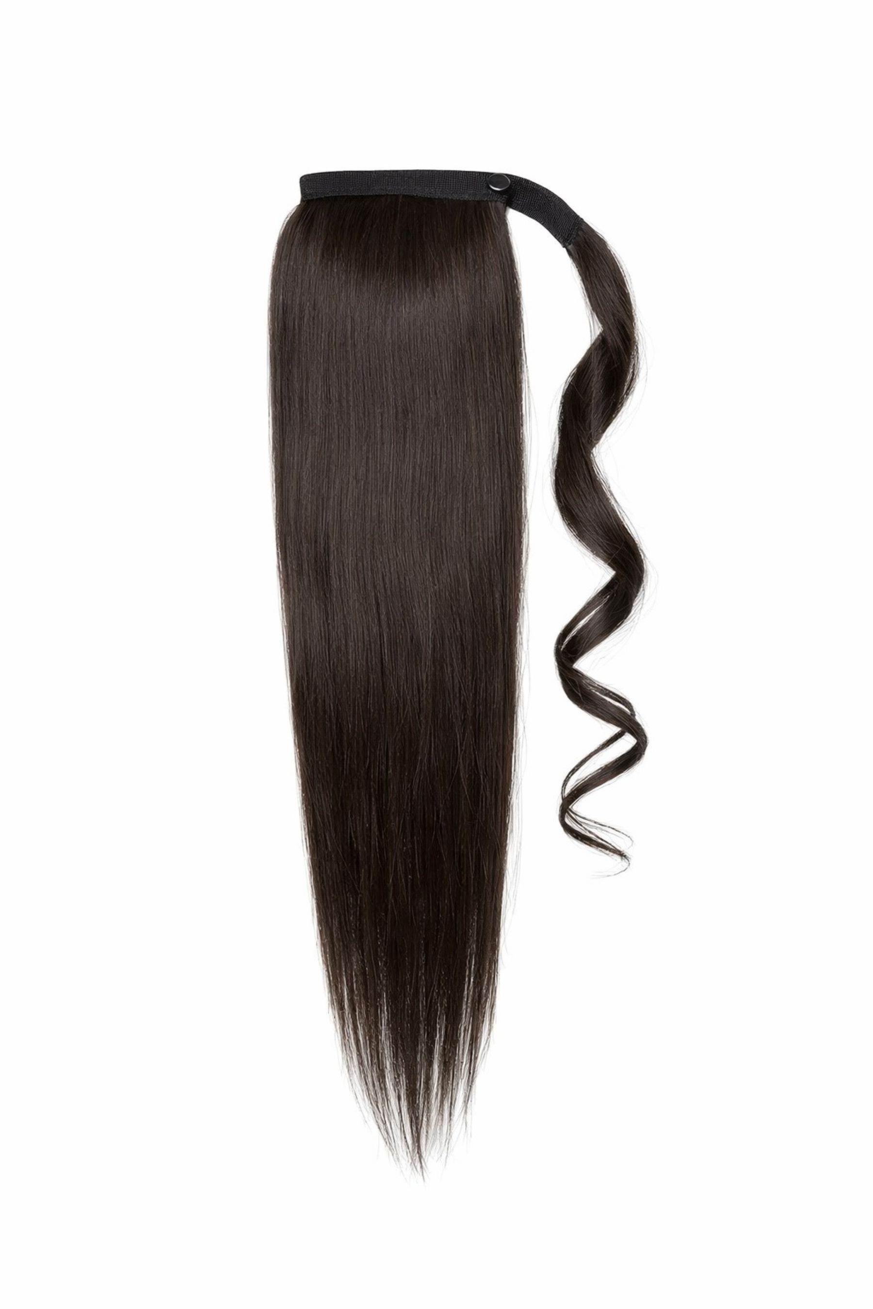 55 cm Indian hair ponytail – Natural Brown 02