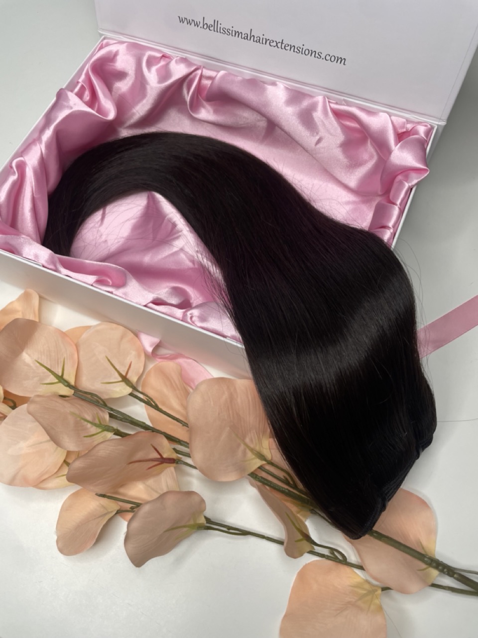 20" Tailand weft hair extension - Darkest brown 1b
