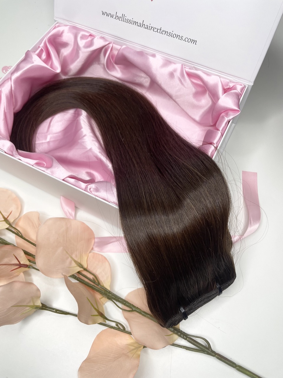20" Tailand weft hair extension - Dark brown 2A