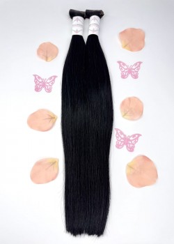 50cm Tape Extensions from Slavic Hair – Jet Black #1