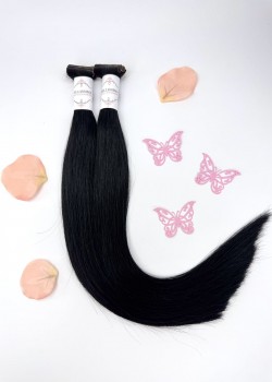 50cm Tape Extensions from Slavic Hair – Jet Black #1