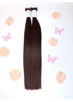 50cm Tape Extensions from Slavic Hair – Dark Chestnut #5.8