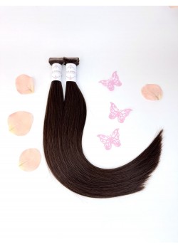 50cm Tape Extensions from Slavic Hair – Dark Chestnut #5.8