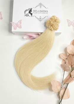 50 см Кератинови кичури - Платинено рус 11.0S
