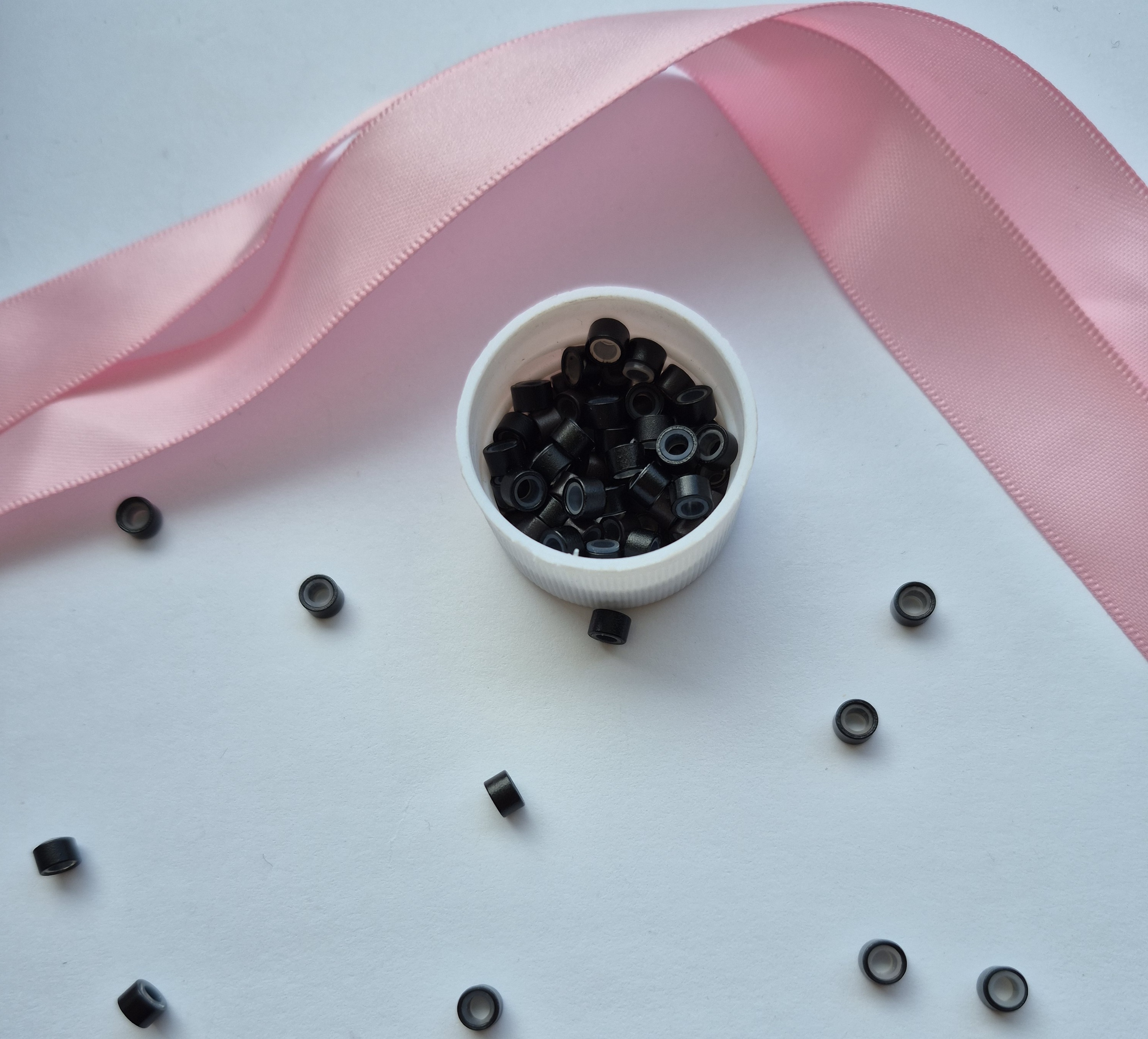 Black Silicone-Lined Micro Rings 4.5 mm – 500 pcs