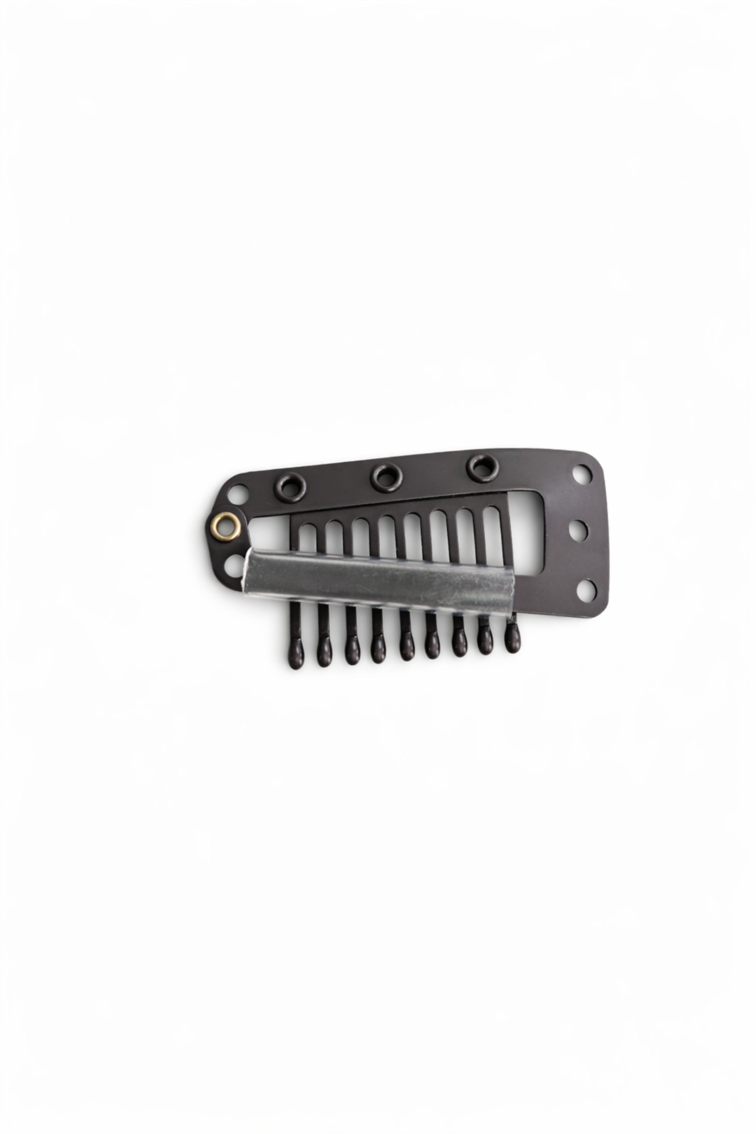 Black hair extension clips 38 mm