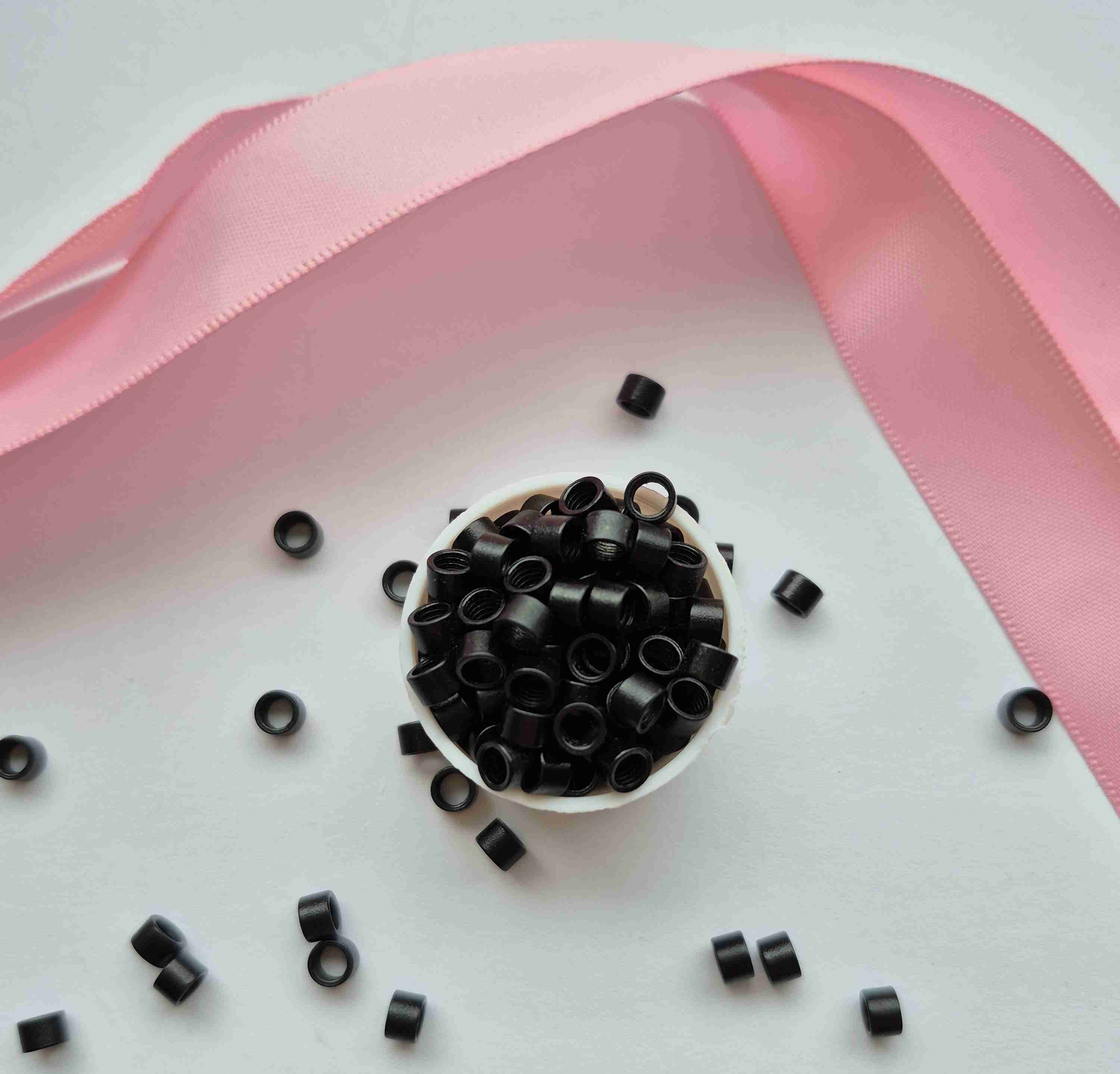 Black Micro Rings without Silicone 4.0 mm – 500 pcs