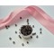 500 Dark brown #3 silicone micro rings for hair extensions
